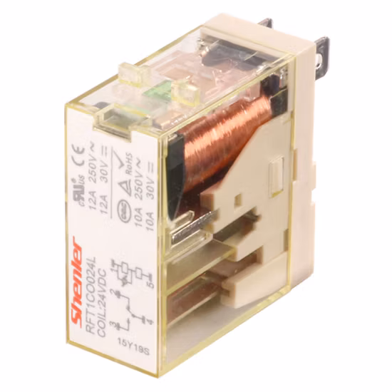 Rft1co024L 1 Pole 12A 24VDC Slim Relay Power 24VDC 8pin Module Lora Dpdt Test Set Modules Interface Relay